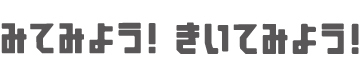 みてみよう！きいてみよう！